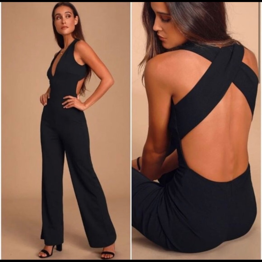 Lulus thinking out loud backless romper